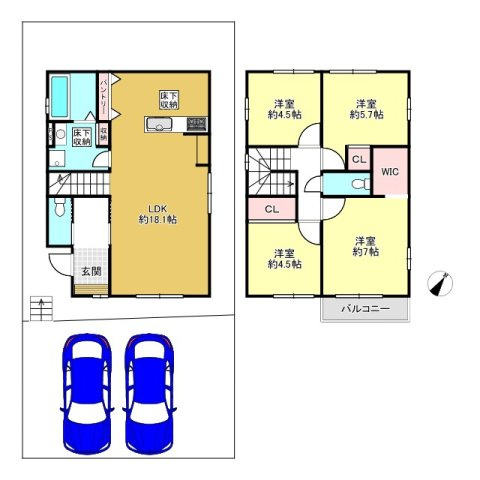 宝塚市泉ガ丘新築一戸建の間取り