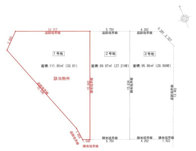 【区画図】 | 葵区瀬名3丁目2期　新築戸建　1号地