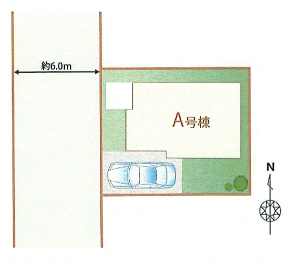 立川市一番町3丁目　新築戸建全1棟の区画図