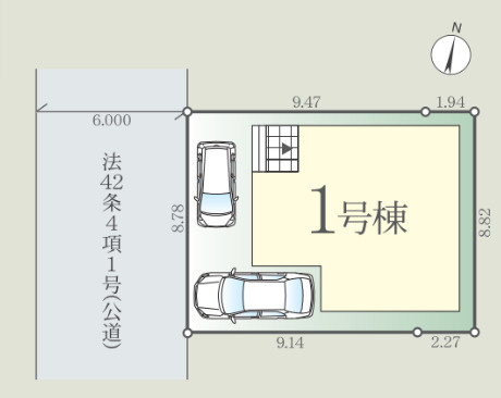 さいたま市北区日進町1期の区画図