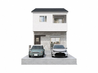 【外観パース】 | 右京区西京極午塚町　建築条件つき | 1号地：外観イメージパース