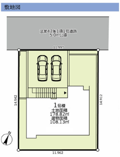 【区画図】 | 【仲介手数料無料！！】八王子市めじろ台2丁目　新築戸建て（全1棟）1号棟　5580万円