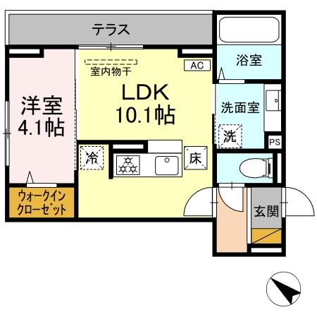 【間取り】 | D-ROOM神明町ⅡB