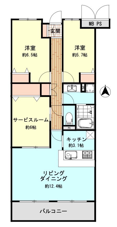 [中古マンション] ダイアパレス深谷の間取り
