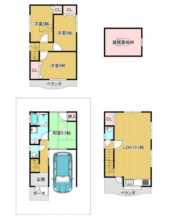 末広町　中古戸建　2280の間取り