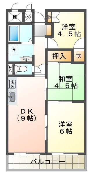 上高丸コーポラスの間取り