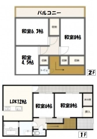茂原市八幡原　中古戸建の間取り|図面と現況に相違がある場合、現況を優先致します。
