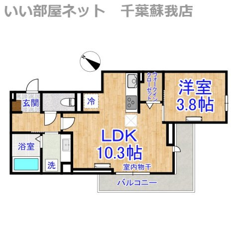 (仮称)D-ROOM神明町Ⅱ Bの間取り|ひと味違う？不動産屋のイメージを変えたい！『いい部屋ネット千葉蘇我店』へ是非お越しください♪