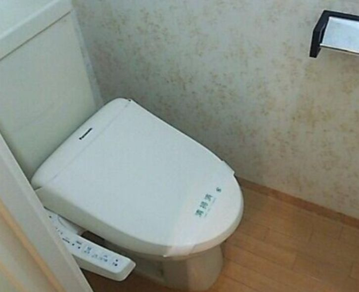 中銀第2東上野マンシオンのトイレ|落ち着いた色調のトイレです