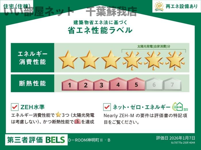 (仮称)D-ROOM神明町Ⅱ Bの省エネ性能ラベル