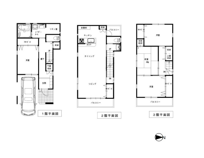 浪速区大国　中古戸建の間取り