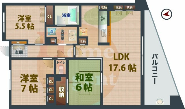 【間取り】 | ハイコート浜田山壱丁目 | 3LDKのお部屋です。