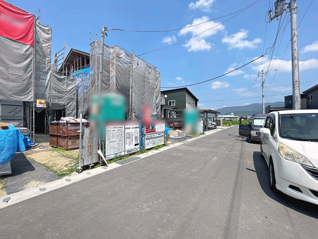 新築戸建・新築建売　会津若松市門田町　小金井小学校・第四中学校の前面道路含む現地写真