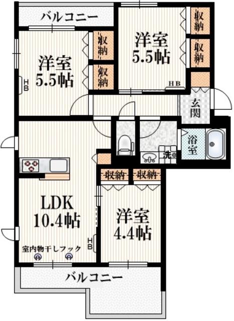 アウルコートの間取り
