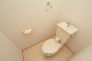 シンプルで掃除のしやすいトイレです♪