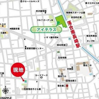 新宿区西落合１丁目の店舗事務所の地図