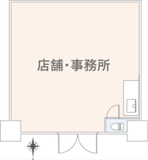 新宿区西落合１丁目の店舗事務所の間取り