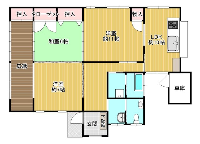 山川町戸建の間取り