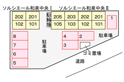【区画図】 | ソルシェール和泉中央1