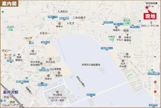 仲介手数料無料　ハートフルタウン所沢中新井22期・新築全2棟の地図
