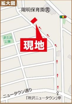 仲介手数料無料　ハートフルタウン所沢中新井22期・新築全2棟の地図