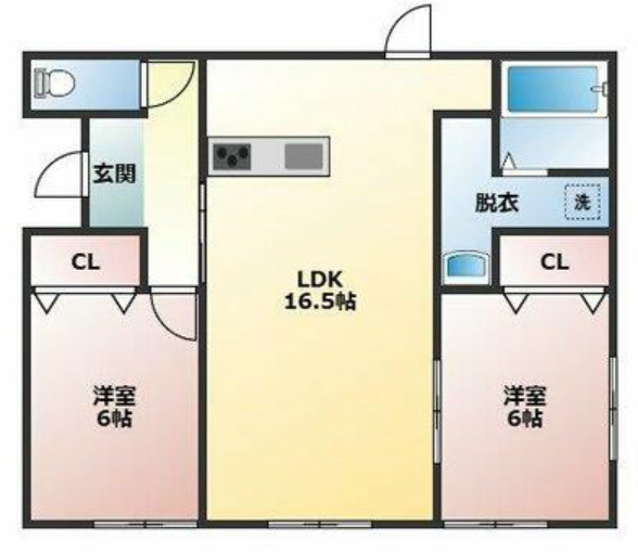 館山市笠名　中古戸建の間取り