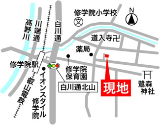 【地図】 | 修学院登り内町　中古テラスハウス（リフォーム歴あり）
