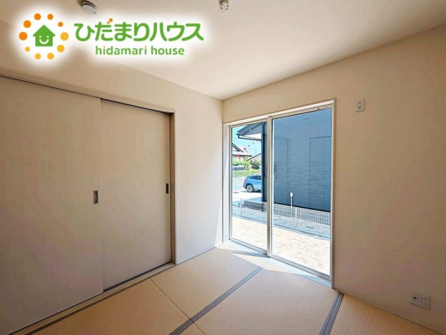 いわき市久ノ浜町第4　新築戸建　1号棟の和室|小さなお子さまのいる方におすすめ！リビング横の和室でお子様が遊んでる様子も確認できます(^^)/