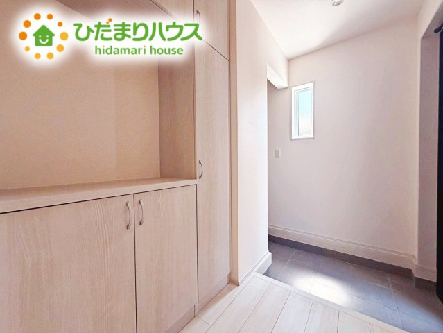 いわき市久ノ浜町第4　新築戸建　1号棟の収納|丁度良い靴箱のサイズ♪これだけあれば家族全員の靴がしまえてスッキリ(^O^)