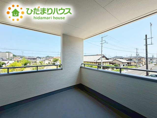 いわき市久ノ浜町第4　新築戸建　1号棟のバルコニー|広々としたバルコニー。お洗濯物もぜーんぶ干せちゃいます！！