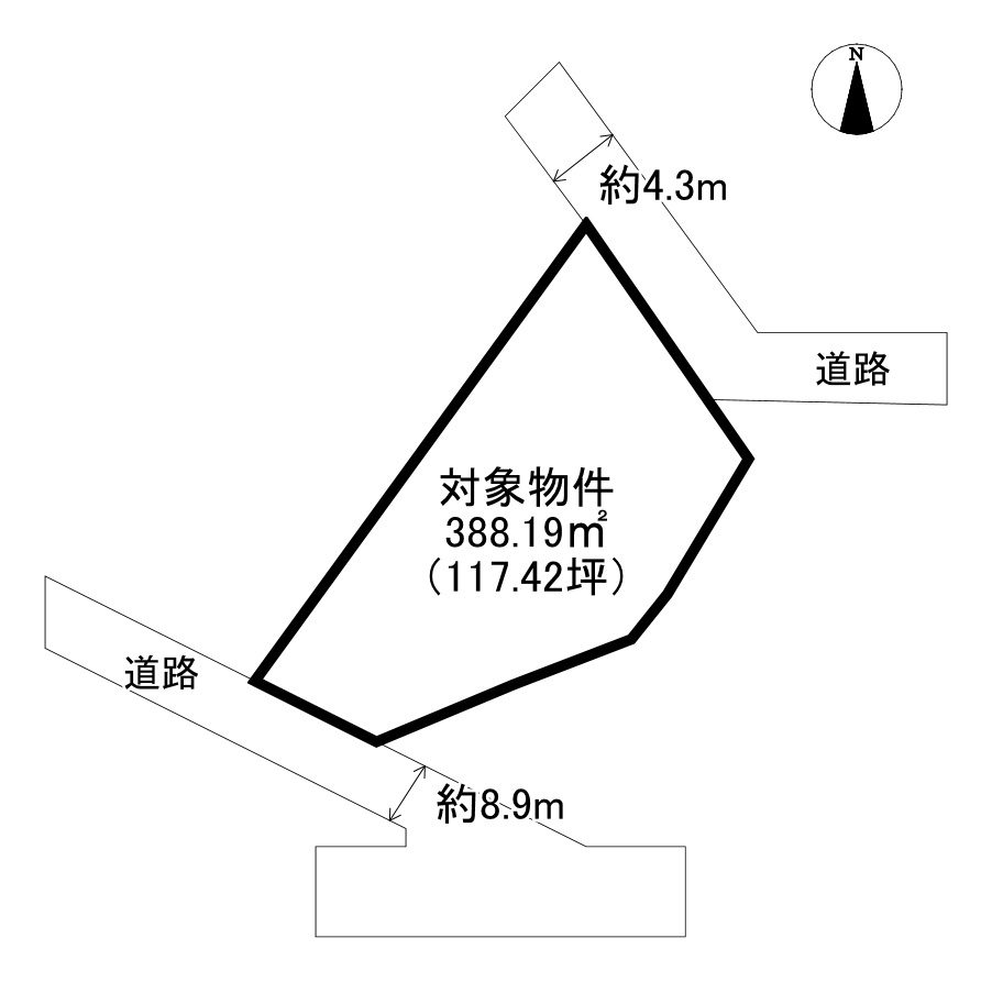 筑後市山ノ井土地の土地図