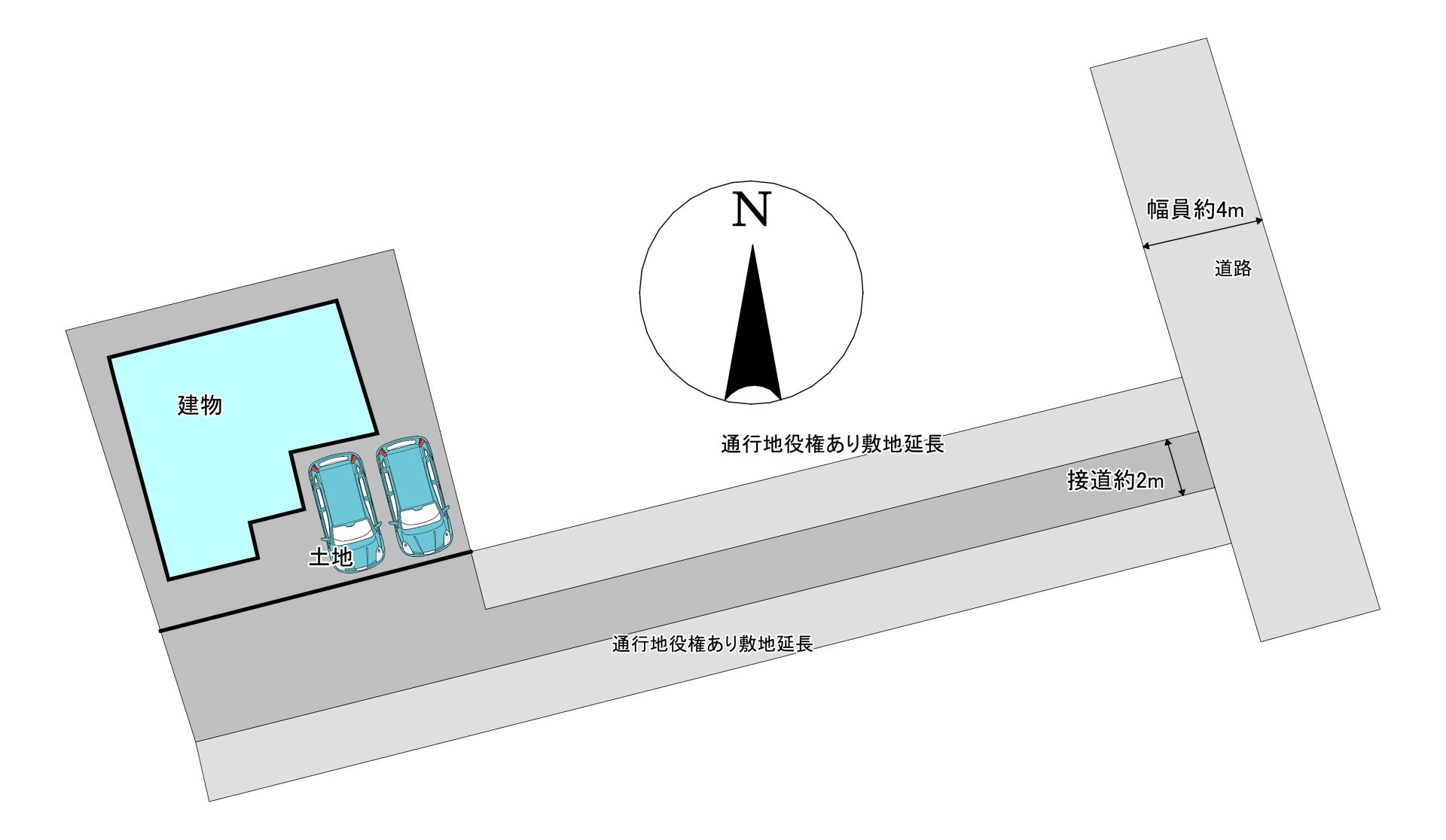 八戸市大字新井田字長塚の区画図|現地区画図です。
