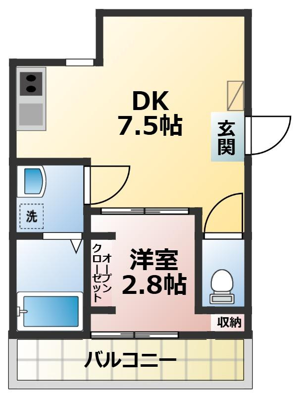 メゾン・ドゥ・アッシュ市川Ⅱの間取り