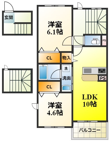 グランヴェール泉ヶ丘Ⅴの間取り