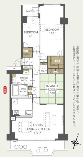 須磨パークヒルズＦ棟の間取り|間取り図