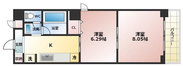 エクセランス西宮の間取り