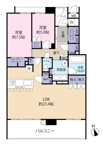 クレアホームズ上之園社の邸の間取り|2LDK/85.22㎡