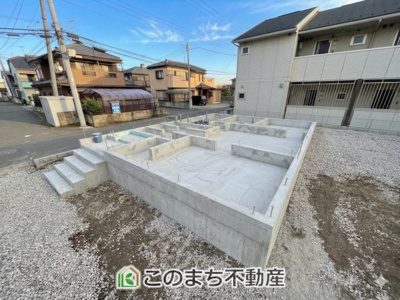 【外観】 | 古河市駒羽根第2　1号棟 | 建築中現地写真（同社施工完成物件・モデルハウスがご見学いただけます）