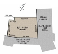 品川区豊町　建築条件付売地の土地図
