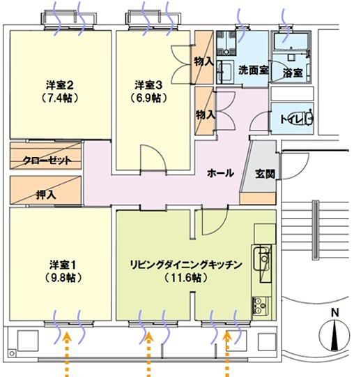 コリノ洗足池 の間取り