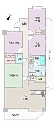 ユニーブル鳴海東ガーデンコートの間取り