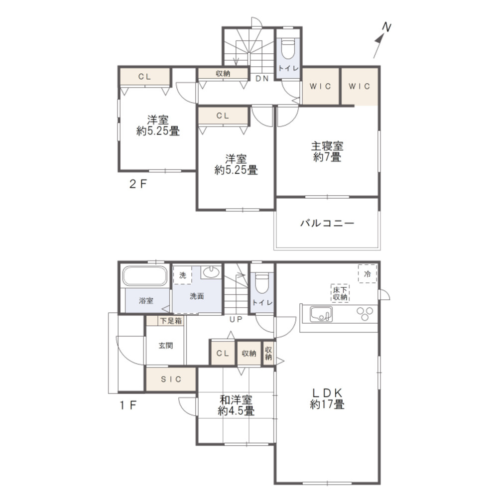 岡山市中区海吉　戸建の間取り|建物面積：99.36㎡です。