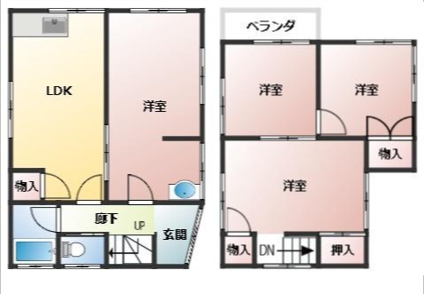 【間取り】 | 北葛飾郡杉戸町内田三丁目　中古住宅