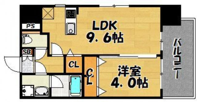 ウインステージ博多駅南の間取り|使いやすい間取りです。