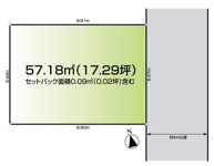 横浜市神奈川区三ツ沢中町の売地の画像