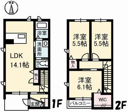 ブランシェ佐藤 ３棟の間取り