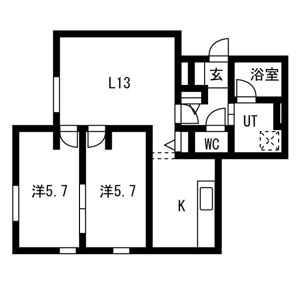 La Kasa Yumachi1321の間取り|別号数タイプ