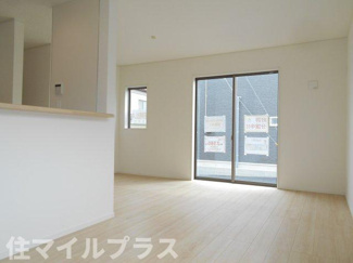 【居間・リビング】 | 郡山市富田町町内新築一戸建て3棟 | おしゃれなリビングです