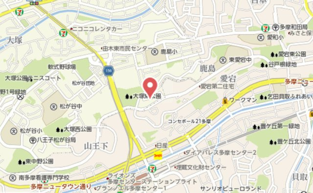 『八王子市マンション』グリーンコープ鹿島【仲介手数料無料】　八王子市鹿島22-1の地図|～仲介手数料無料☆八王子ひなた不動産～グリーンコープ鹿島