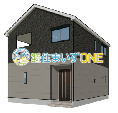 【外観パース】 | 【新築分譲住宅　～クレイドルガーデン～】 山形市下条町　第11　☆全3棟☆ | ☆3号棟☆
４ＬＤＫ+S
駐車3台以上可◎
周辺環境に溶け込みやすいシンプルなデザインが魅力です！